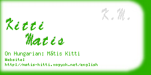 kitti matis business card